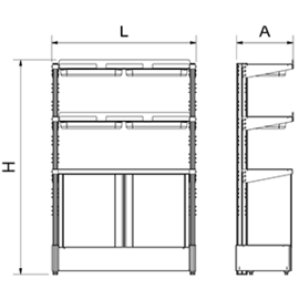 Anschrauben der klappbaren Seitenträger an Wandregal aus Edelstahl Produktbild 2 S