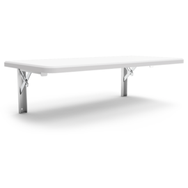 Anschrauben der klappbaren Seitenträger an Wandregal aus Edelstahl 700x330x205 mm Produktbild