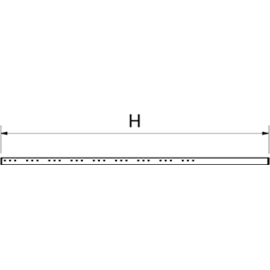 Seitenträger aus Edelstahl für WandregalGN H=1700 mm Produktbild 2 S