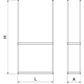 Hängeregale aus Edelstahl 991x391x2000 mm Produktbild 2 S