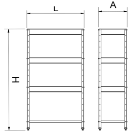 Kräuterregal | Pflanzregal mit 9 Anzuchtschalen | 1000 mm x 500 mm H 1750 mm Produktbild 2 S