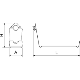Schinkenhalter Edelstahl Tischmodell L 510 mm x 270 mm H 144 mm Produktbild 2 S