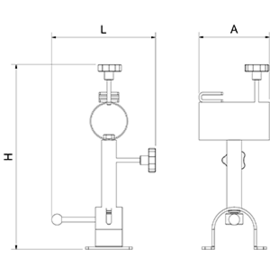 Schinkenhalter RT-3D schwenkbar zur Tischbefestigung Produktbild 2 S