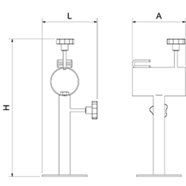 Schinkenhalter drehbar zur Tischbefestigung Produktbild 2 S