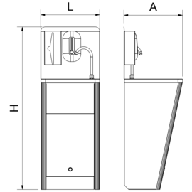 Automatisches, batteriebetriebenes Handwaschbecken, Standmodell Produktbild 2 S