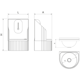 Elektronisches 3D Handwaschbecken zur Wandmontage Produktbild 2 S
