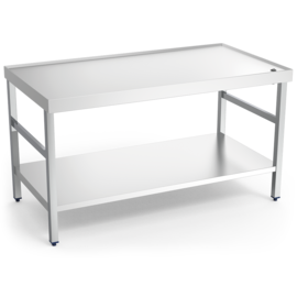 Arbeitstisch mit Grundboden | Rand | Abflussöffnung | 1000 mm x 600 mm H 850 mm Produktbild