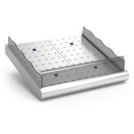 Fischtheke aus Edelstahl 985 x 950 x H 270 mm Produktbild