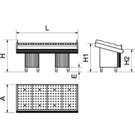Fischtheke mit Standfuß aus Edelstahl 1,5 m Produktbild 2 S