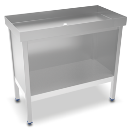 Meeresfrüchte-Tisch Edelstahl | 1000 mm x 500 mm H 917 mm Produktbild