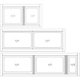 Gestell für GastronormBehälter aus Edelstahl Länge 750 mm Produktbild 2 S