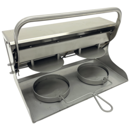 Burgerpresse manuell für 2 Pattys ø 130 mm rund Produktbild