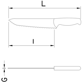 Fischmesser gezahnt | Klingenlänge 28 cm Grifffarbe schwarz Produktbild 2 S