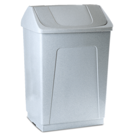 Plastikmülleimer 55 Liter, weiß, 420 x 320 x H 600 Produktbild