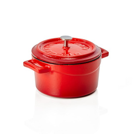 Cocotte Ø 110 mm 0,35 ltr rot Gusseisen emailliert | induktionsgeeignet Produktbild