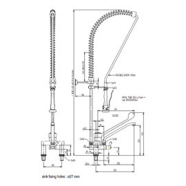 Geschirrspülbrause Zweiloch G3/4“ mit Premium-Brausekopf Produktbild 1 S