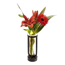 LED-Tischleuchte | Vase FLORENCE schwarz H 260 mm Produktbild 1 S
