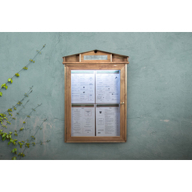 LED-Informations-Display RUSTIC für 4 Seiten A4 | Wandmontage Produktbild 2 S