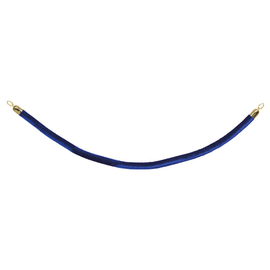 Absperrkordel glatt blau | Beschlägefarbe goldfarben L 1,5 m Produktbild