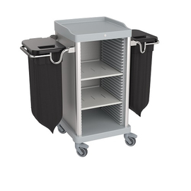 Zimmerservicewagen ESSENTIAL-V1-S | grau  | 1240 mm x 570 mm H 1100 mm Produktbild