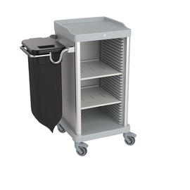 Zimmerservicewagen ESSENTIAL-V4-S | grau  | 890 mm x 570 mm H 1100 mm Produktbild