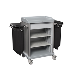 Zimmerservicewagen ESSENTIAL-V2 | grau  | 1061 mm x 571 mm H 1290 mm Produktbild