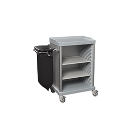 Zimmerservicewagen ESSENTIAL-V4 | grau  | 891 mm x 571 mm H 1290 mm Produktbild