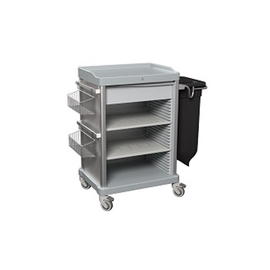 Zimmerservicewagen ESSENTIAL-V8 | grau  | 841 mm x 571 mm H 1290 mm Produktbild