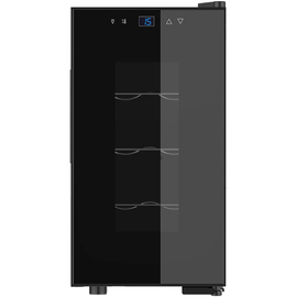 Weinkühlschrank | Minibar BACO schwarz mit Glastür passend für 8 Flaschen Produktbild