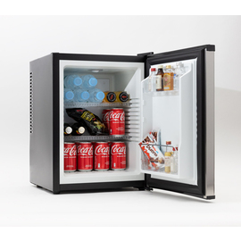 Minibar SILENCE 20 schwarz mit Edelstahltür | Thermo-Absorption Produktbild 1 S