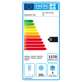 Bäckereitiefkühlschrank DL 700 P BT PV mit Glastür | 630 ltr für 20 Bleche à 600 x 400 mm Produktbild 1 L
