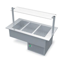 Einbau-Kühlwanne mit Hustenschutz | Umluftkühlung | passend für 2 x GN 1/1 Produktbild