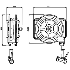 Schlauchaufroller mit Schlauch | Brause Schlauchlänge 10 m Produktbild 1 S