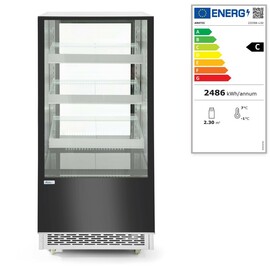 Kühlvitrine mit 3 geneigten Regalen | 300L | 230V/480W | 650x833x(H)1460mm Produktbild 2 L