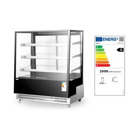 Kühlvitrine mit 3 geneigten Regalen | 500L | 230V/490W | 900x833x(H)1460mm Produktbild 6 S