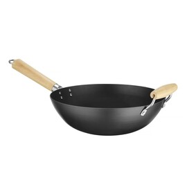 Wok mit Holzgriff | Ø324x565mm Produktbild 3 S