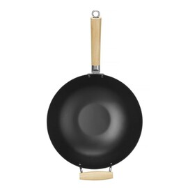 Wok mit Holzgriff | Ø324x565mm Produktbild 4 S