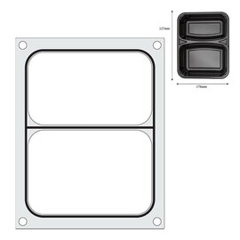 Matrize für Versiegelungsmaschine | ein zweiteiliger Behälter (227x178 mm) Produktbild 3 S