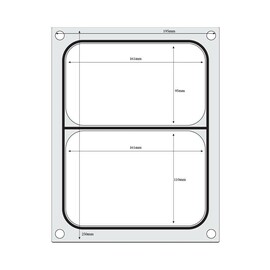 Matrize für Versiegelungsmaschine | ein zweiteiliger Behälter (227x178 mm) Produktbild 2 S