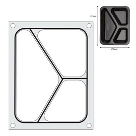 Matrize für Versiegelungsmaschine | ein dreiteiliger Behälter (227x178 mm) Produktbild 3 S