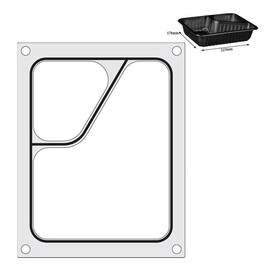 Matrize für Versiegelungsmaschine | ein zweiteiliger Colt-Behälter (227x178 mm) Produktbild 3 S