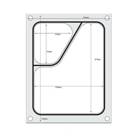 Matrize für Versiegelungsmaschine | ein zweiteiliger Colt-Behälter (227x178 mm) Produktbild 2 S