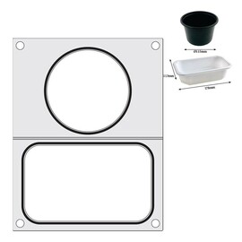 Matrize für Versiegelungsmaschine | zwei Behälter (1x 178x113 mm | 1x ¸115 mm) Produktbild 3 S