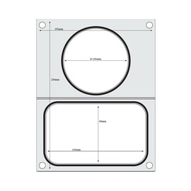 Matrize für Versiegelungsmaschine | zwei Behälter (1x 178x113 mm | 1x ¸115 mm) Produktbild 2 S