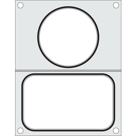 Matrize für Versiegelungsmaschine | zwei Behälter (1x 178x113 mm | 1x ¸115 mm) Produktbild