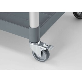 Servierwagen aus Polypropylen mit Lagen | groß | Inklusive Regalseitenwände | 1010x500x(H)960mm Produktbild 5 S