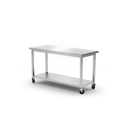 Mobiler Tisch | mit Ablage – verschraubt | Kitchen Line | 1200x600x(H)850mm Produktbild 7 S