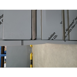 B-WARE | Schranktisch | 2600 mm x 800 mm H 870 mm mit 4 Schubladen mit 2 Flügeltüren | 1 Kipptür | Aufkantung Produktbild 2 S