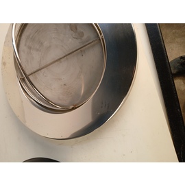 B-WARE | Mülleimer mit Schwingdeckel - Extra groß -, verzinkter Einsatz, Farbe: schwarz, pulverbeschichtet, Maße: Ø 38 cm, Höhe: 73 cm Produktbild 2 S